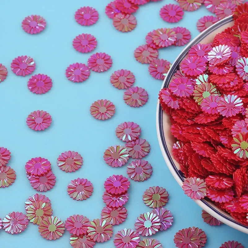 500g Kleine Gänseblümchen-Pailletten Matt 9mm Lose Pailletten für Hochzeitsdekoration/Bastelarbeiten Damen-Accessoires Pailletten – Detail 8