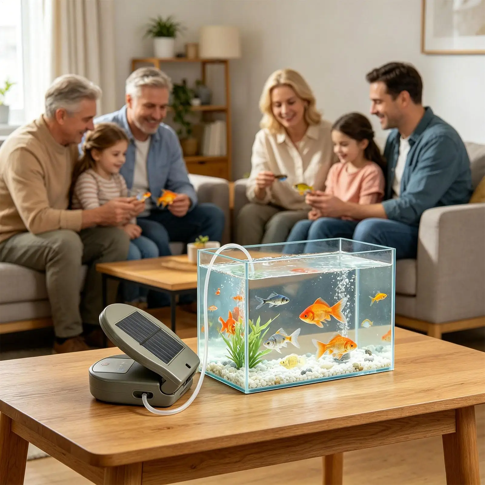 Aerador de Lagoa Solar com Bateria de 2600 mAh, Recarregável via USB, Aerador de Lagoa com Clipe Traseiro, Alimentado por Energia Solar para Aquário e Pesca ao Ar Livre