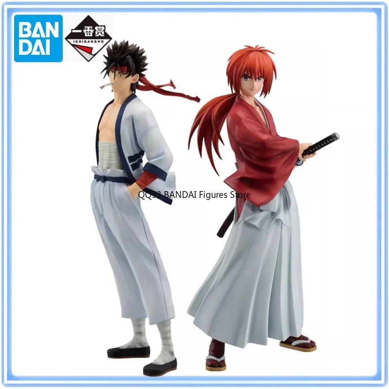 

BANDAI Original Rurouni Kenshin Ichiban Kuji Meiji Swordsman Romance Figure Anime Action Model Collectible Toys Gift