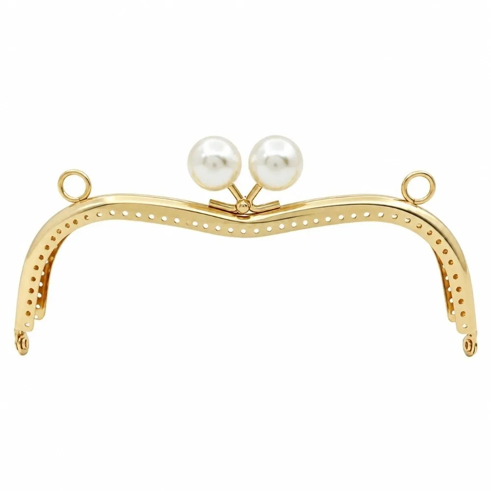DIY Metal Purse Frame Gold Square Arc Kiss Clasp Smooth Frame Clutch Frame Bag Making