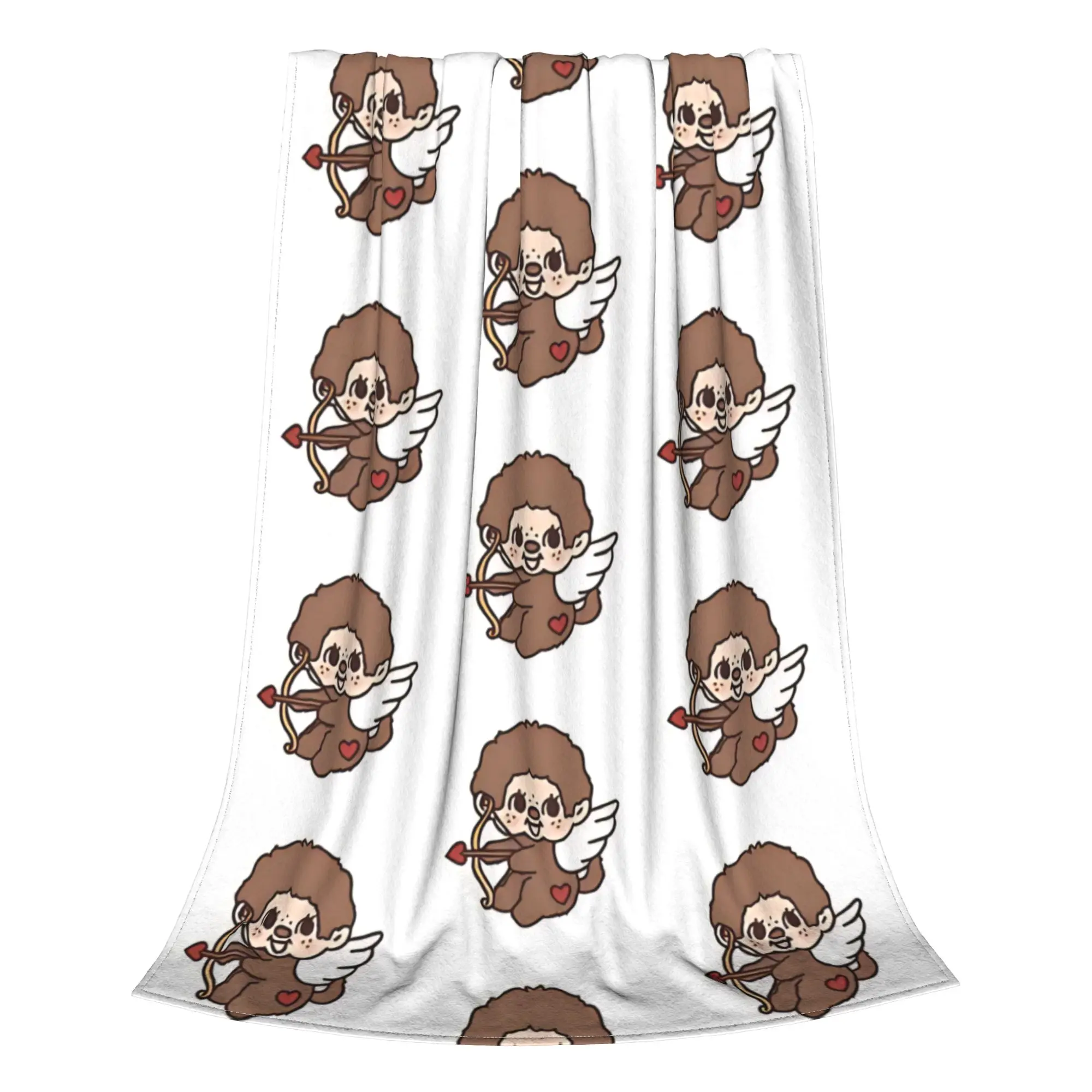 1PC Valentine's Day M-Monchhichi Home Room Decorations Winter Blankets For Adults Bedding Home Interior Sofa Knee