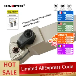 1 pz MWLNR/muslimah MWLNR/muslimb MWLNR/muslimah portautensili per tornitura esterna tornio CNC Cutter per lama inserto in metallo duro WNMG