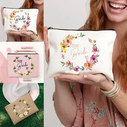 Estuche de almacenamiento de maquillaje para mujer, bolsa de maquillaje para regalos de boda, bolsas de cosméticos para despedida de soltera, organizador de artículos de tocador para dama de honor