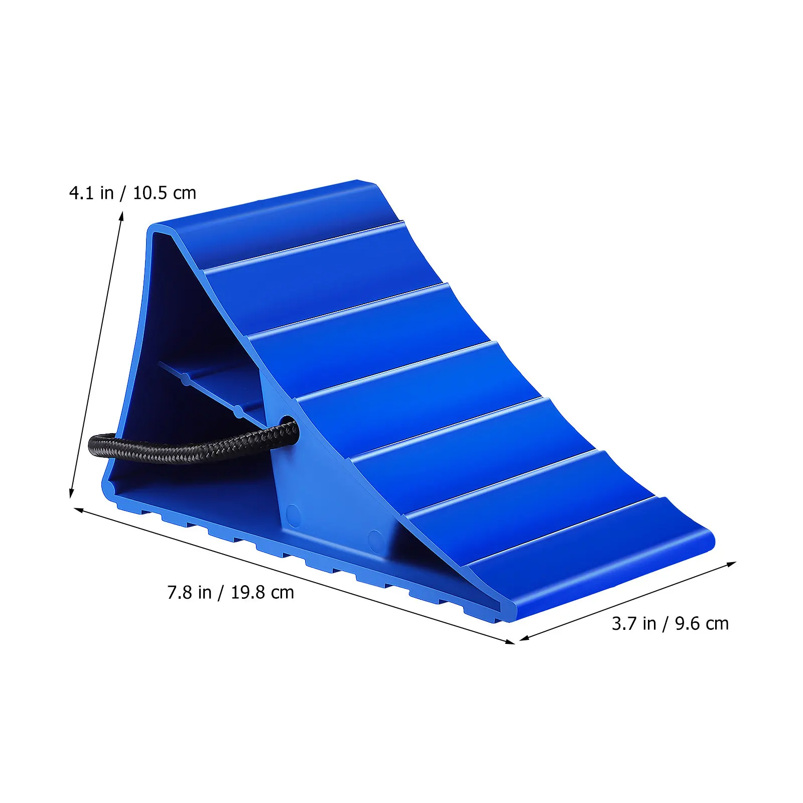 2Pcs Heavy Duty Wheel Chocks for Rv Trailer Truck Camper with Rope Handle Slip Resistant Vehicle Stop Blocks Sturdy Tire Chock