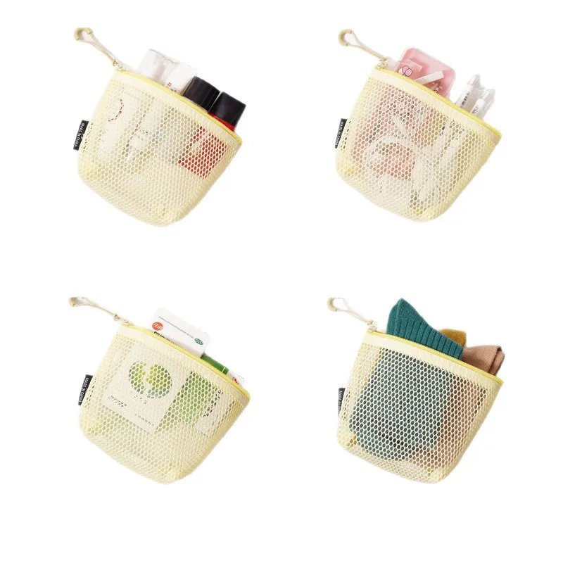 

1Pc Mesh Stationery Bag Business ID Card Organizer Bag Nets Coin Purse Cosmetics Storage Pouch Portable Cards Note Holder