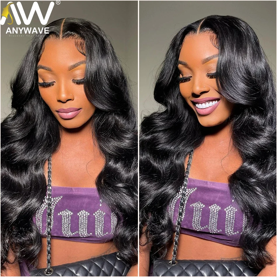 Perruque Lace Front Wig Body Wave Brésilienne Naturelle, Cheveux Humains, Sans Colle, Transparente HD, Fermeture 4x4, 13x4, 13x6, en Solde, pour Femme