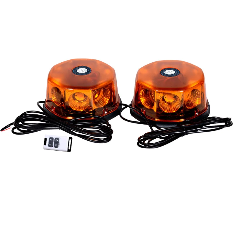 Car Strong Magnetic Ceiling Flash Light One To Two LED Warning Light Open Road Rescue Project Yellow Large Truck Truck