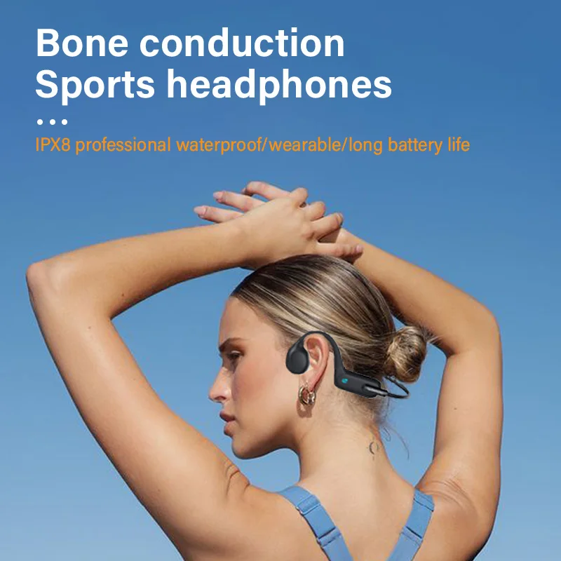 Manufacturer IPX8  Conduction MP3 Headband Headset Earphone Open Ear  Conduction Headphones Wireless