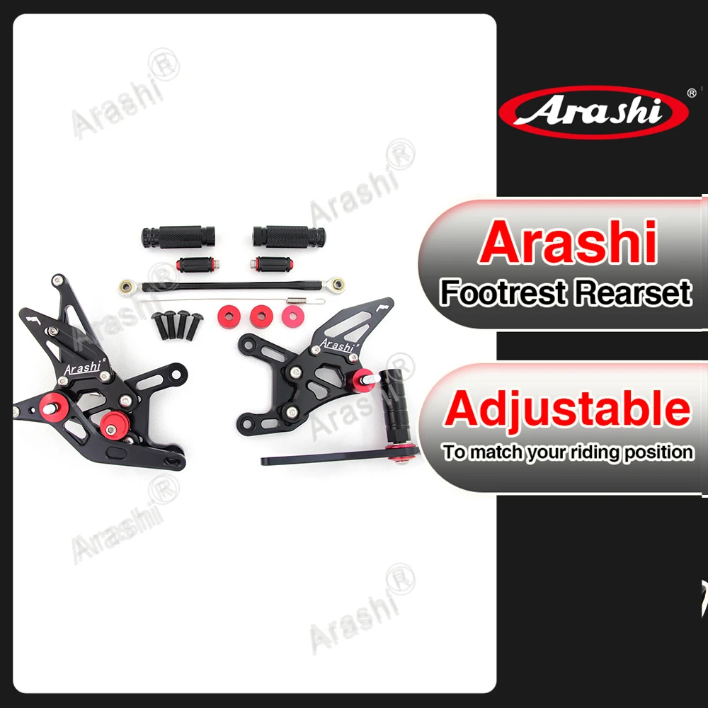 Arashi For YAMAHA YZF R1 YZF-R1 2007-2008 Motorcycle CNC Aluminum Adjustable Footrest Rearsets Rear Set Foot Pegs Pedal YZF-R1