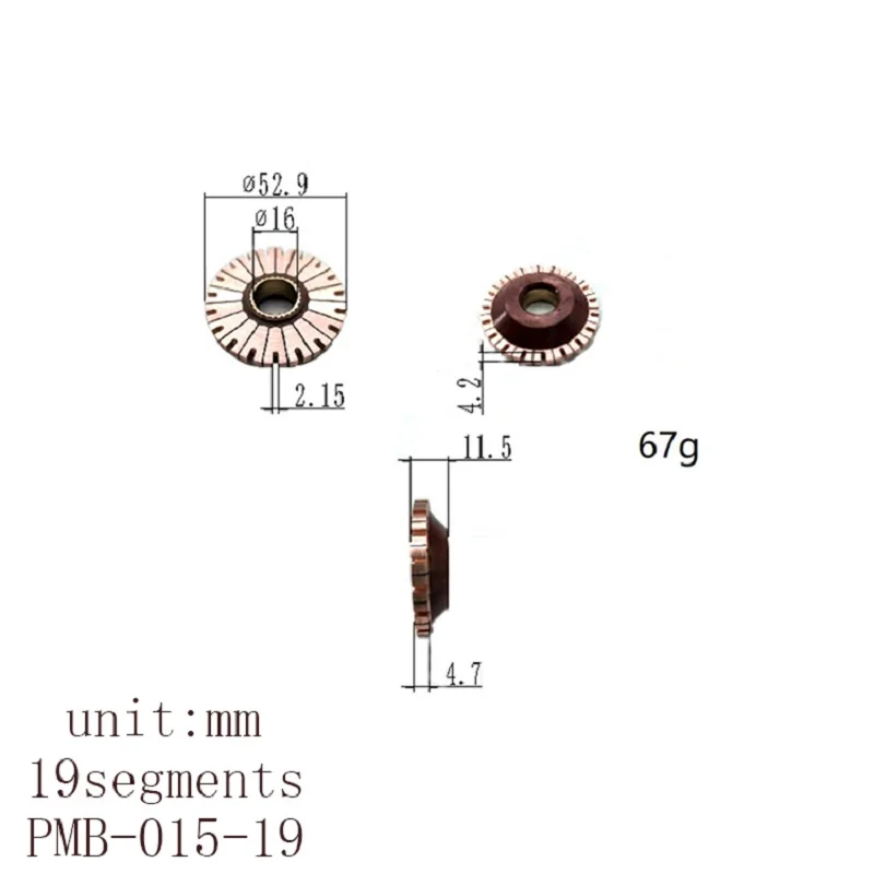 52.9*16*4.7*19p Rectifier Reverser Copper Head End Face Reverser Pmb-015-19