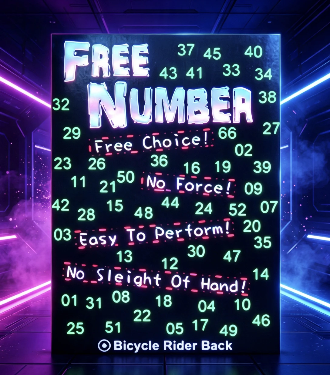 Free Number Gimmicks Card Magic Props Close Up Magic Tricks Accessories Comedy Mentalism Prediction Street Bar Trick Magician