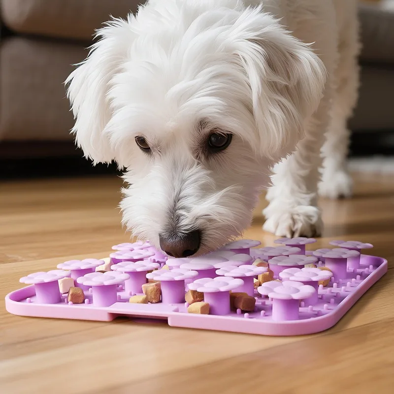 

Силиконовый коврик для нюхания для собак, нескользящая медленная кормушка-головоломка, коврик для кормления, кошка, собака, водонепроницаемый, противоскользящий, скрывающий лакомство