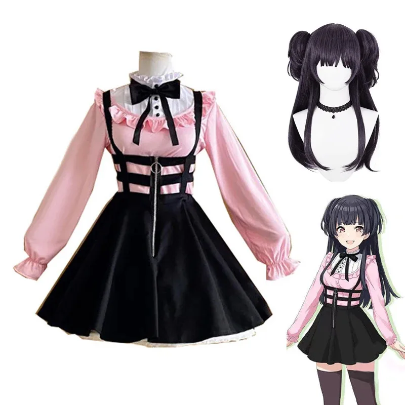 

In Stock Mayuzumi Fuyuko Cosplay Costume Wig Anime THE IDOLM@STER SHINY COLORS Cosplay Halloween Party Outfits for Women