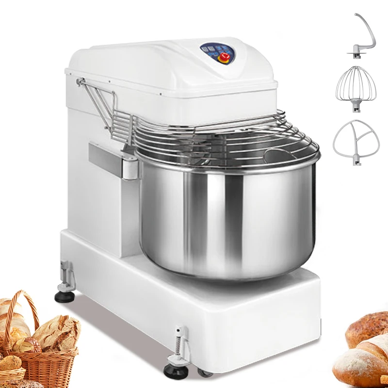 

60L Heavy Duty Commercial Electric Dough Mixer Food Kneader Universal Spiral Mixer Fixed Bowl Serial for Pastry Maker Bakery