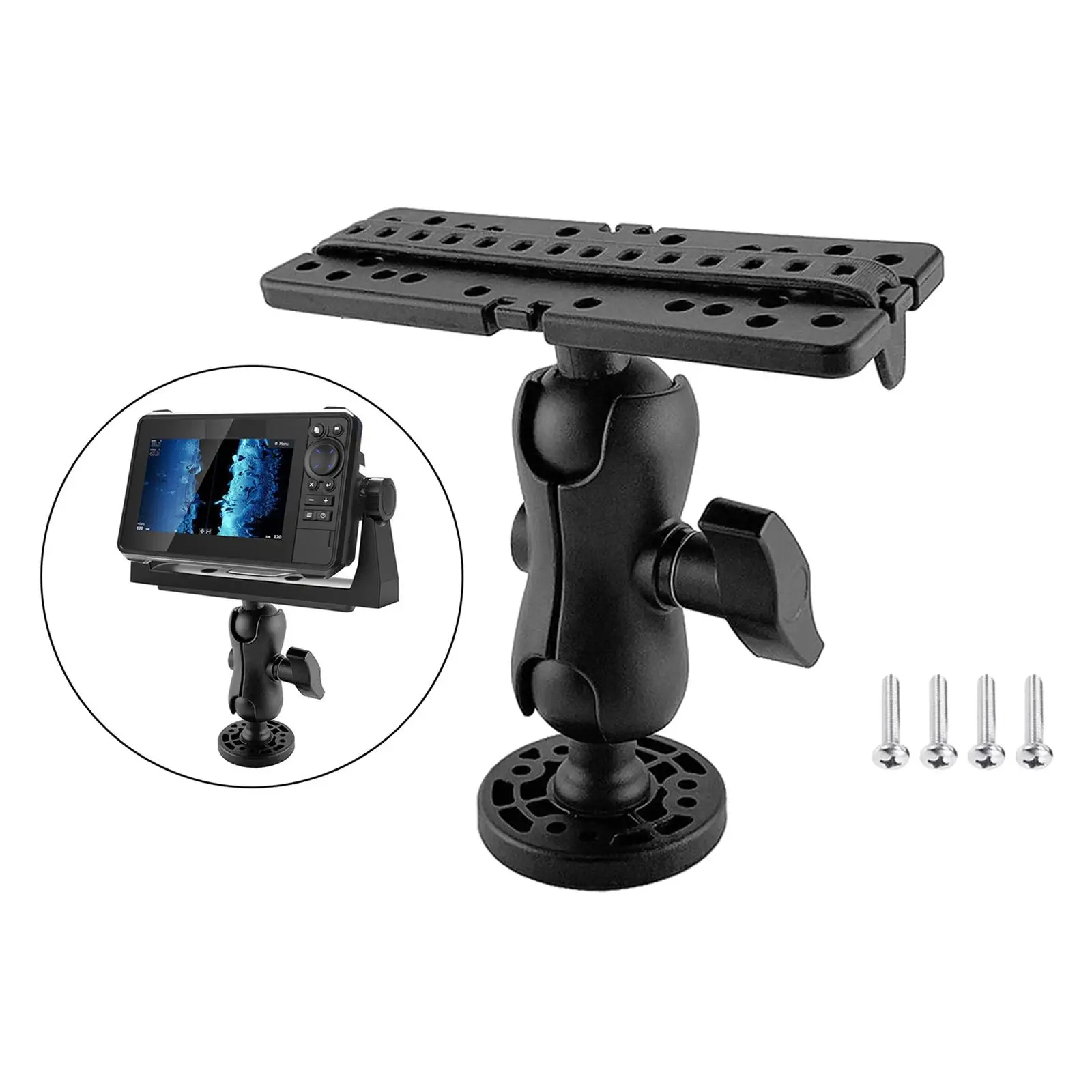 1Pcs Navigation Fishfinder Bracket 360 Degree Fishfinder Ball Mount Base Universal Mounting Plate for Garmin Supporter