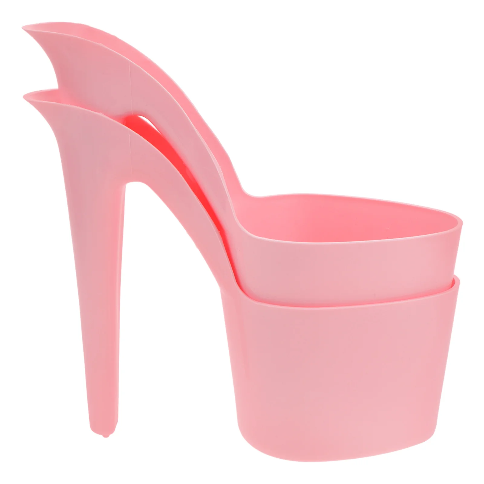 

2Pcs Desktop High Heel Flower Pot Floor Standing Patterned Plastic Planter For Plants Decorative Flower Pots Nursery Planters