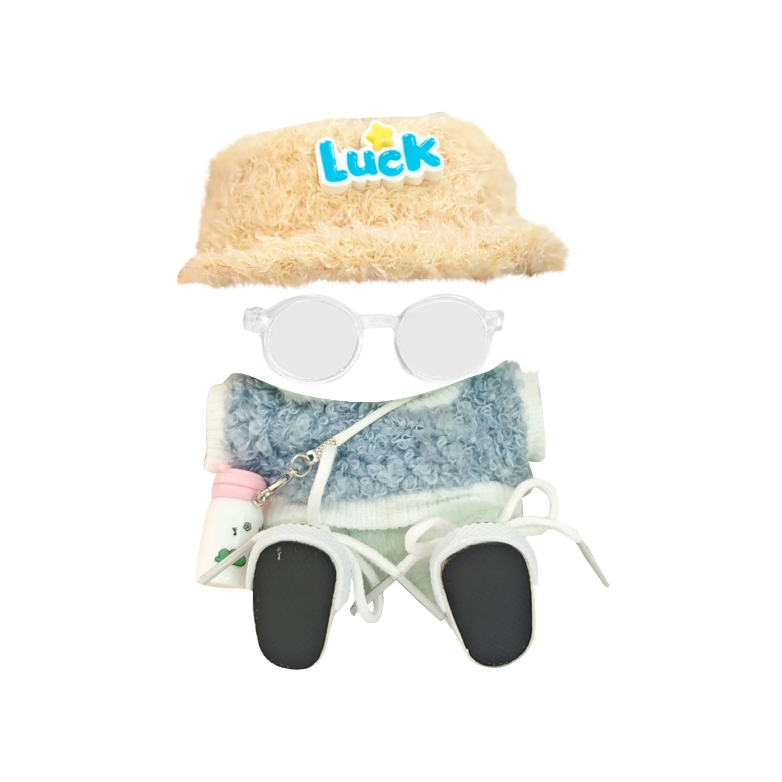 

Labubu Headset Hat Cotton Doll Accessories Headwear Ido Doll Clothes Cute DIY Gift