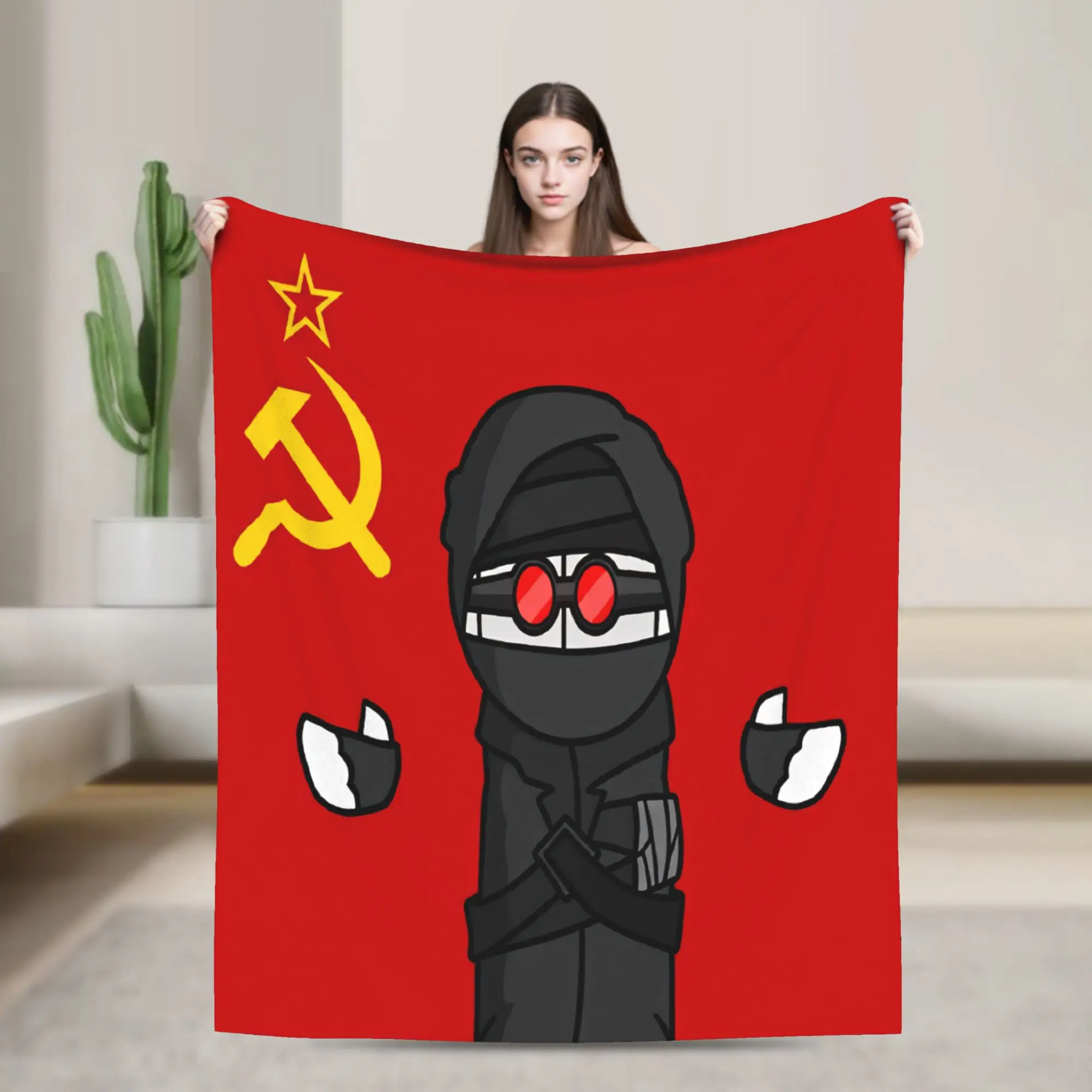 Super Soft Blanket Camping MADNESS COMBAT Throw Blanket  Flannel Bedspread For Couch Chair Novelty Sofa Bed Cover