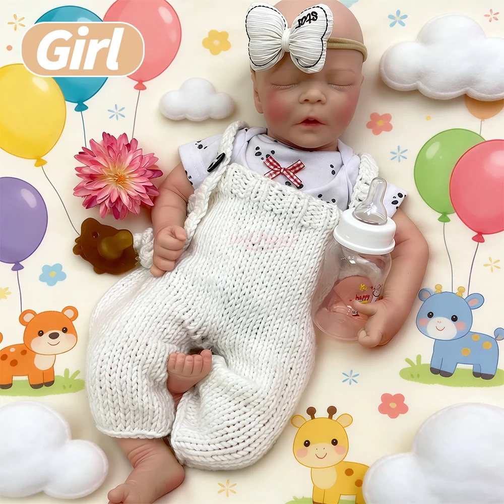 

18-дюймовая реалистичная кукла-реборн для девочек, силиконовая кукла-реборн с ручной росписью, кукла-младенец для детей, игрушка в подарок