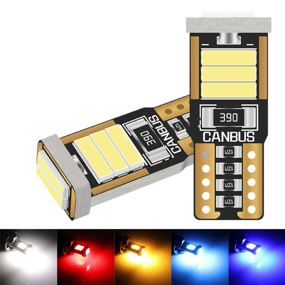 2x T10 w5w led light Canbus 7020chip Car clearance light Corner lamp Distance lamp led bulb w5w Number plate light Parking light