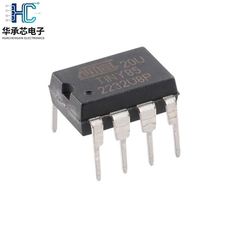 10PCS ATTINY85 ATTINY85-20PU ATTINY85-20,TI brand Integrated Circuit. 8-bit microcontroller - MCU DIP-8