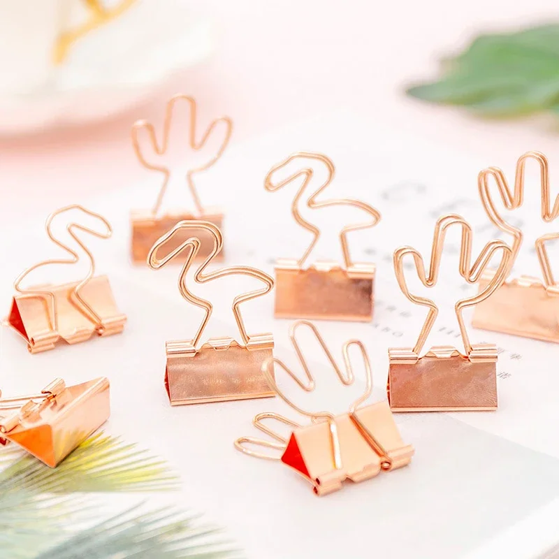 4pcs/lot Lovely Metal clips classification paper clips work mini clips bookmark