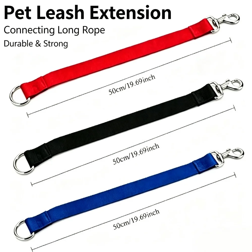 3PCS 50cm Leash for Dogs Connecting Rope Single-loop Noose Rope Buckle Puppy Outdoor Training Nylon Rope Dog Accessories