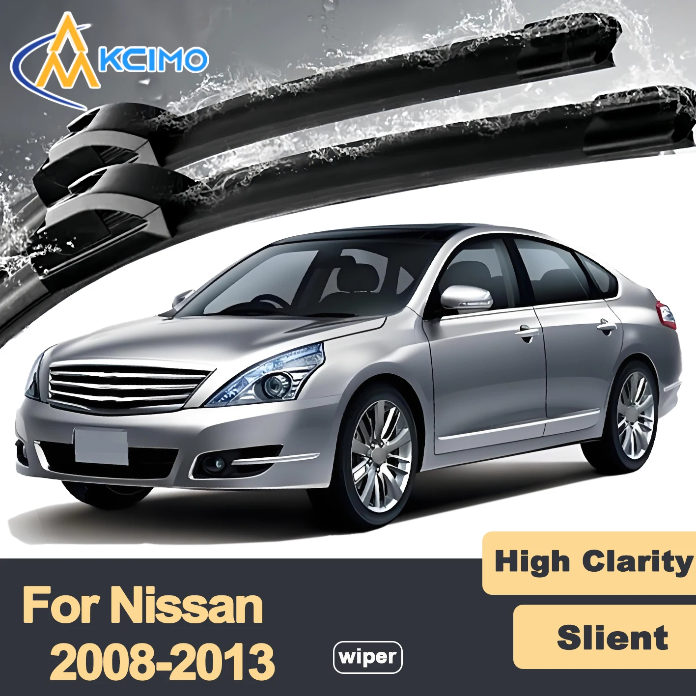 

Резиновые прочные бесшумные щетки стеклоочистителя премиум-класса, 2 шт. для Nissan Teana J32 2008-2013 Maxima, набор щеток переднего стеклоочистителя