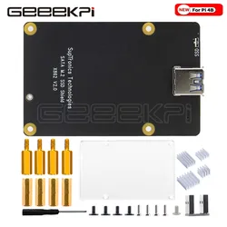 GeeekPi-Placa de expansión para Raspberry Pi X862 m.2 NGFF 2280 SATA SSD, con puente USB 3,1, para Raspberry Pi 4B (Modelo B)