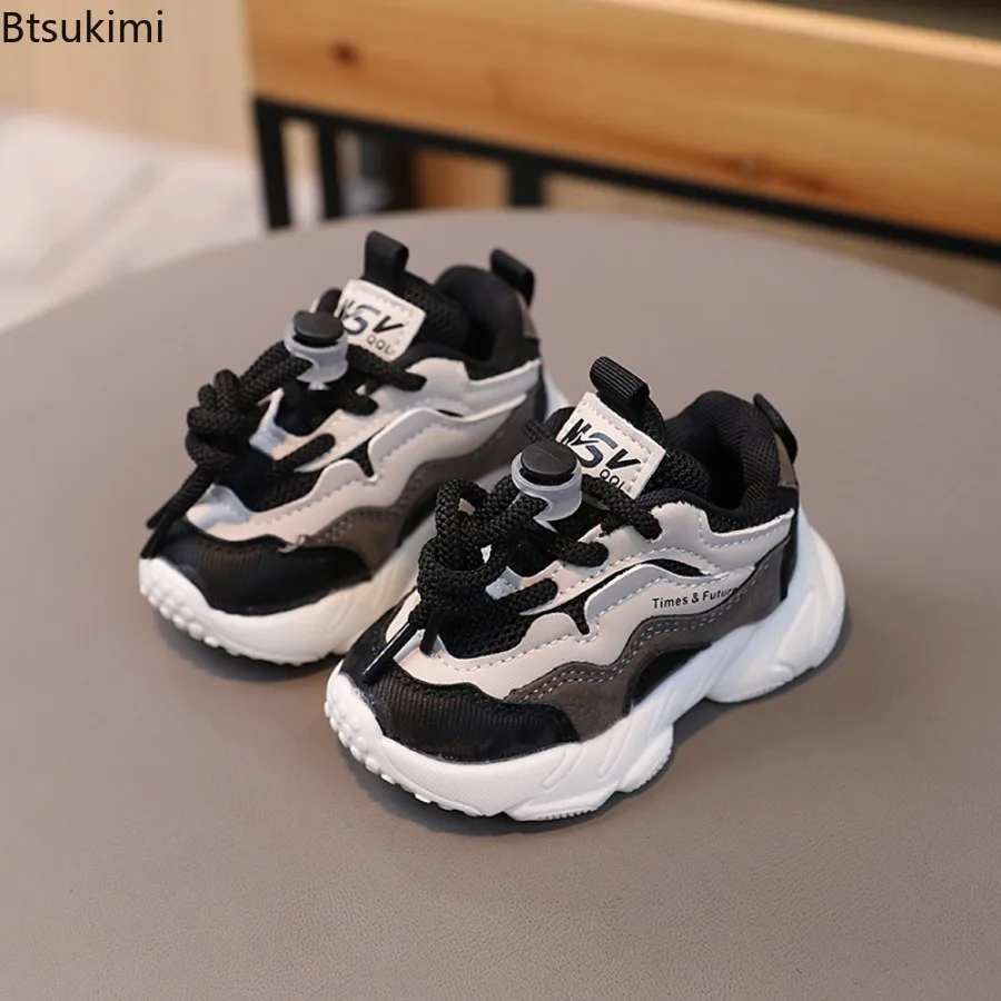 Boys Casual Shoes Girls Sneakers Toddlers Little Kids Fashion Sports Running Shoes Anti-skid Lace-up Classic 21-25 New Trend Hot