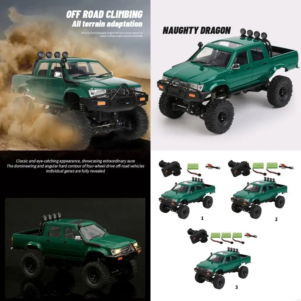 

54DA 1/16 All Terrain Remote Control Climbing Vehicle 4 Wheel Drive Systems Car Gift