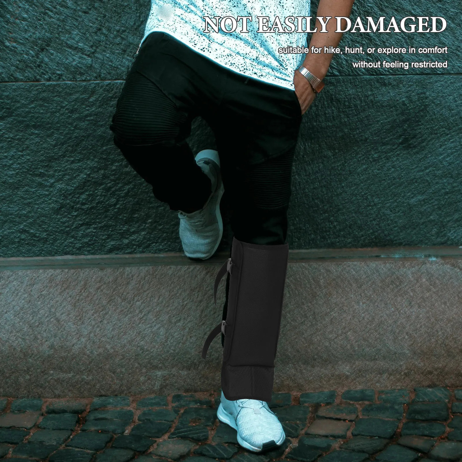 

Пара гетр для походов с защитой от змей, регулируемые, легкие, водонепроницаемые, для мужчин и женщин, черные