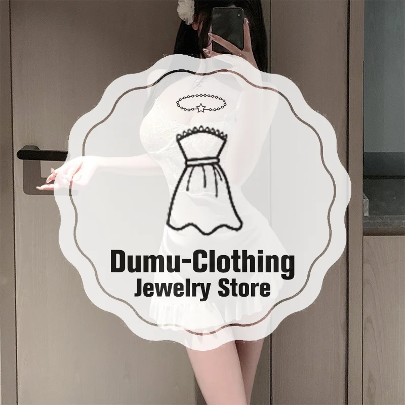 

Sexy Pure Desire Style Lace Sling Dress Sheath Pajamas Lace Mesh Hip-wrapped Home Nightgown