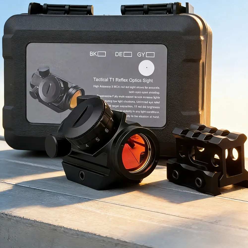 

Tactical Red Dot Sight 2mm Precision Reflex Sight with Scope Mount for Hunting Rifle Motorcycle Accessories.