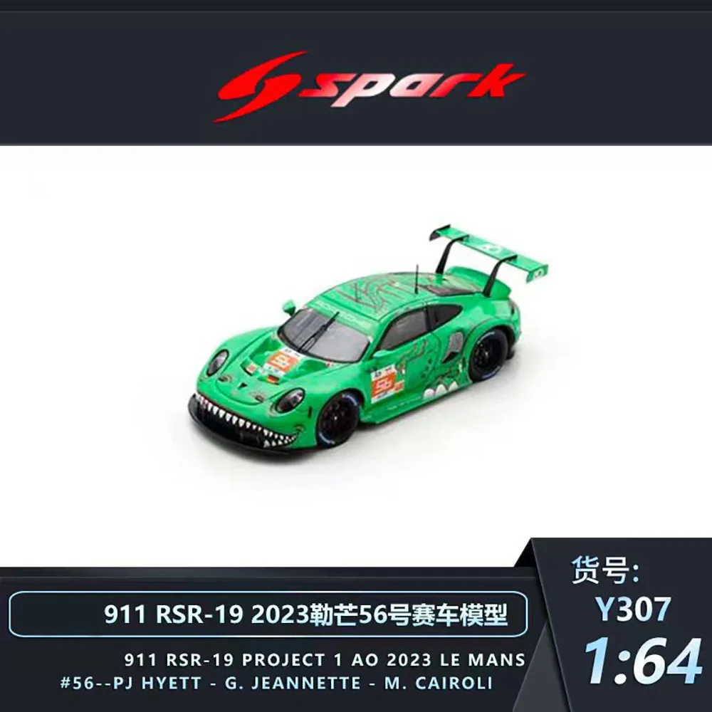 Vorverkauf Spark 1/64 911 RSR-19 # 56 Druckguss-Modellauto – Project 1 Team 2023 24h Le Mans Endurance Race Limited Alloy Collectible