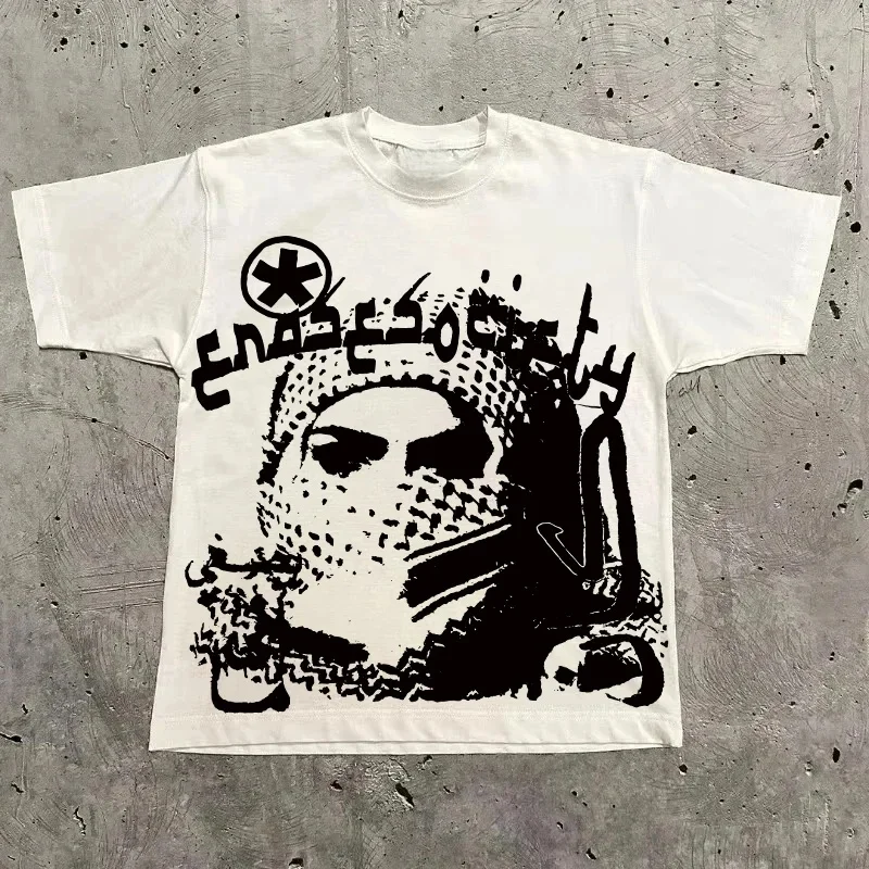 Harajuku Buchstaben-Grafik T-Shirts Y2k Oberteile Herren Damen High Street Oversized T-Shirt Pro Choice Streetwear Vintage Erwachsene/Kinder Tee – Detail 9