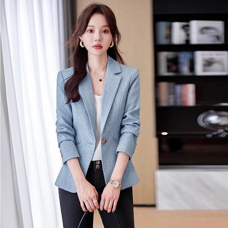 Korean Style Casual Wide Version Women's Suit Jacket Spring and Autumn New High-end Sense Elegant Blazer Loose Short Suit Top