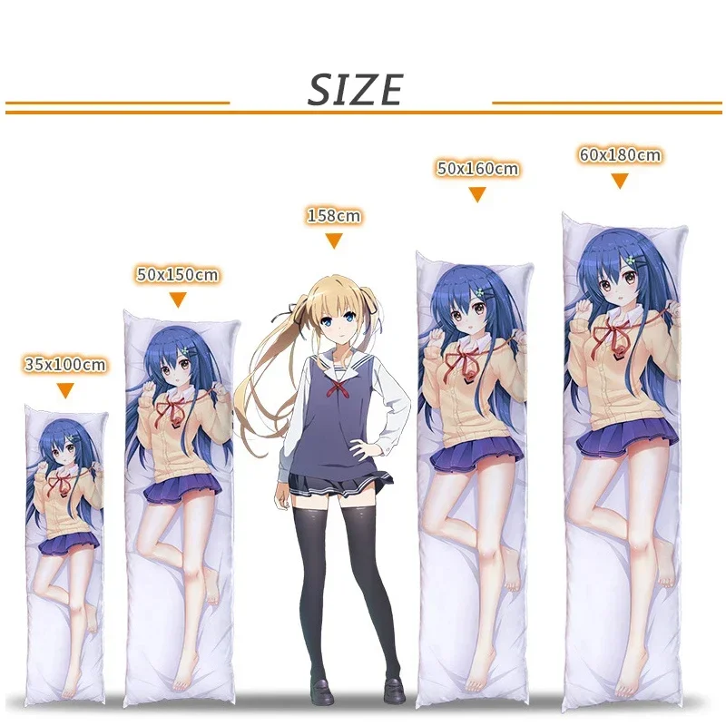 Datle lodni bydlet dakimakura případech tokisaki kurumi anime dívčí celý tělo povlak na polštář diva dva strana tisk podhlavník kryty dropshipping