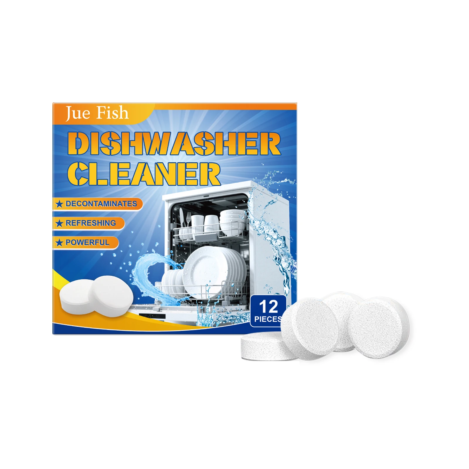 Tabletki do zmywarki szybko rozpuszczają się, usuwają plamy tłuszczowe, redukują nieprzyjemne zapachy, skutecznie hamują wzrost bakterii, usuwają kamień.