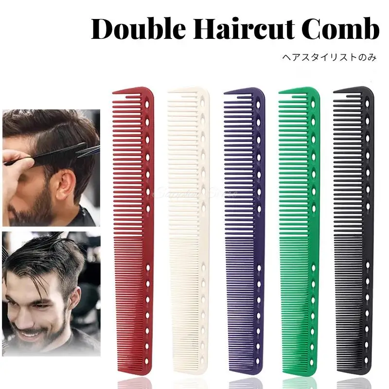 

Japanese Double Sided Hair Cutting Comb 17.9cm Heat Resistance Barber Professional ABS Anti-static Comb For Salon Hairdressing