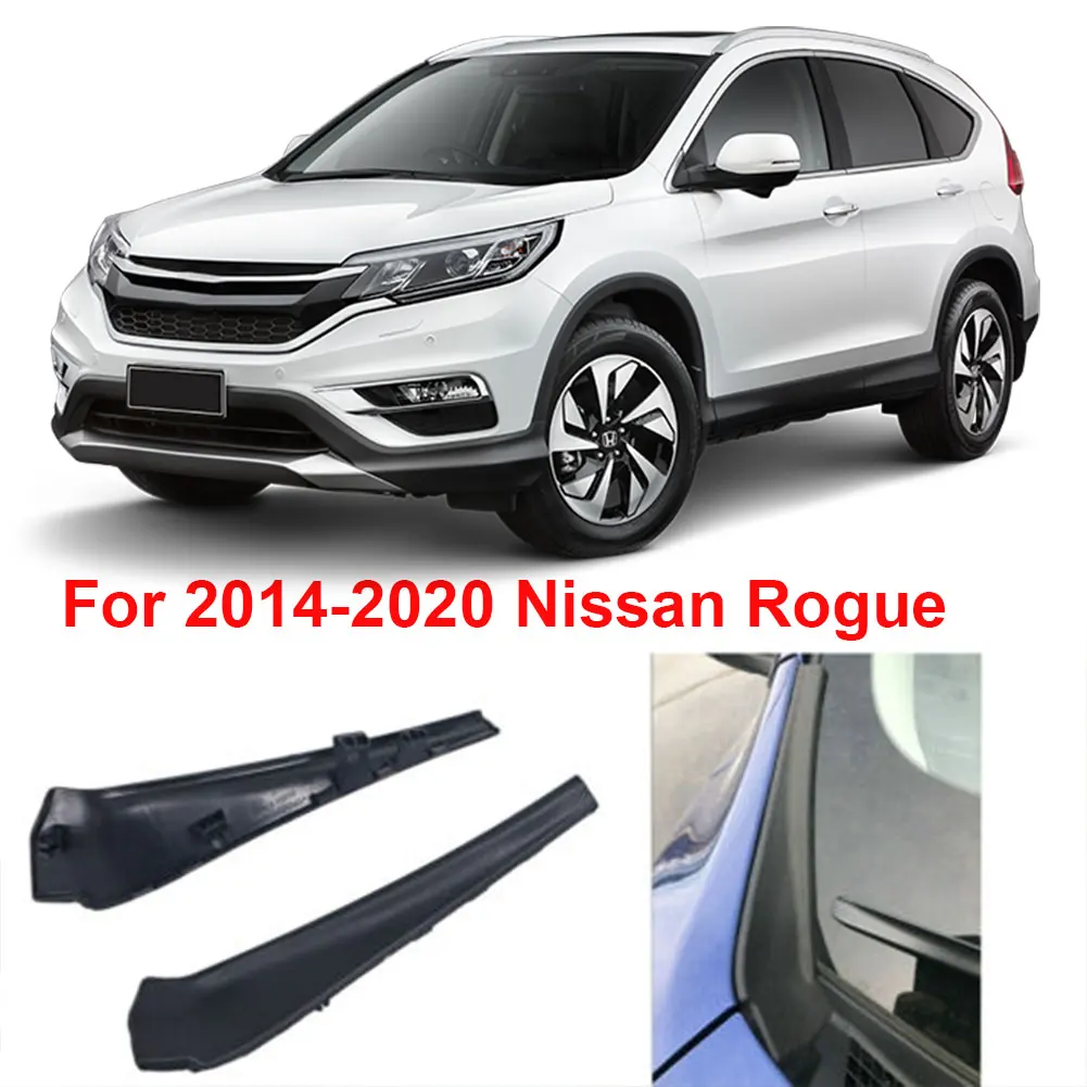 2Pcs For Nissan X-Trail Xtrail Rogue 2014-2018 Car Front Windshield Wrap Corner Trim Wiper Side Trim Cover Lid Plate