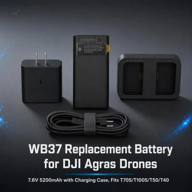 WB37 Replacement Battery For DJI AGRAS T70S T100S T70P T55 T60 T50 T40 Agricultural Drone Remote Controller With Charging Case
