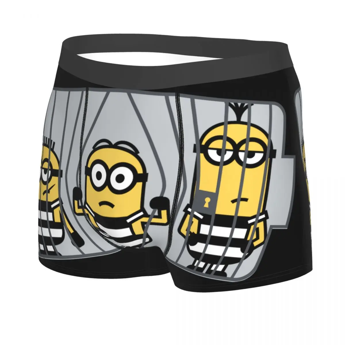 Custom M-Minions Cartoon Battery Boxer Shorts For Men 3D Printed Underwear Panties Briefs Stretch Underpants