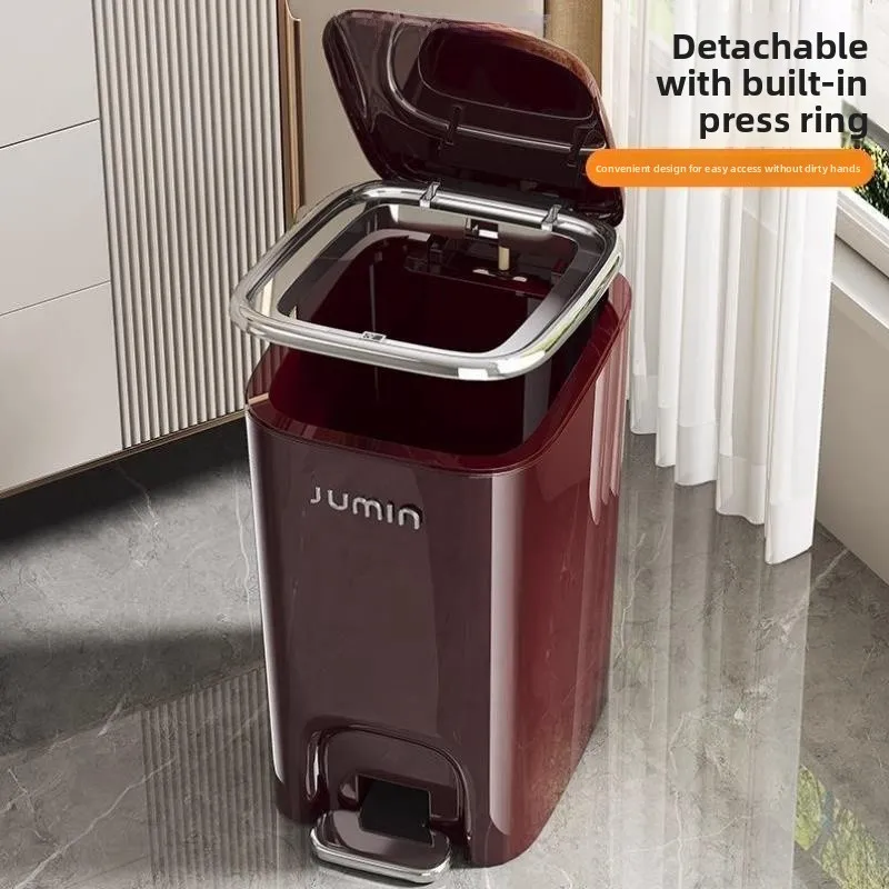 

High Capaci Elevated Villa Dining Waste Bin Home Toilet Luxury Sanitary Garbage Can f Circular ape Pr Ring Opening