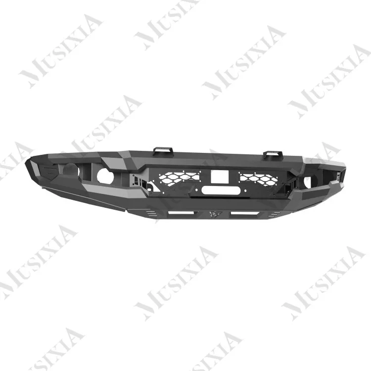 

MusixiA Black Steel Front Bumper For Ford Ranger T8 T9 2019- 4x4 Off-road Pickup Front Bull Bar With Winch Bracket Accessories