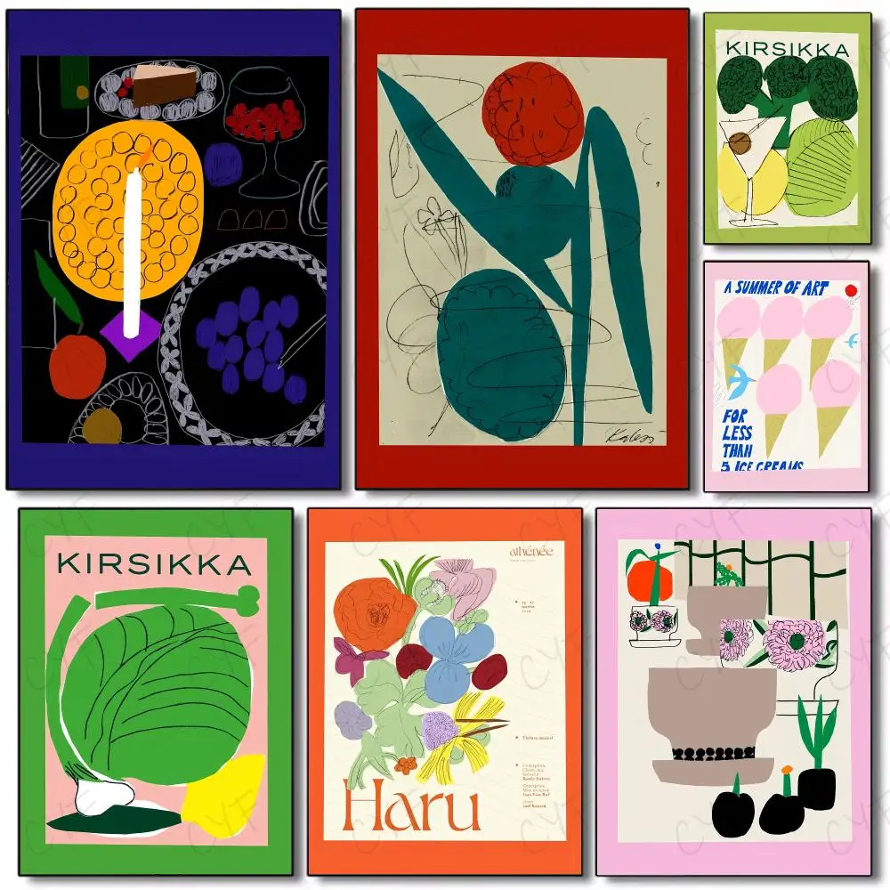 Affiche d'art illustrée A-Antti Kalevi, style nordique ludique, peinture murale pour salon, décoration intérieure et cadeaux