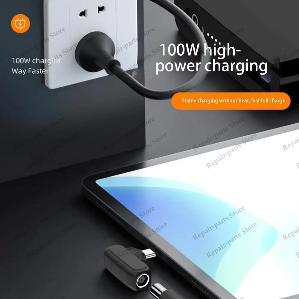 100W DC to USB C PD Power Adapter Converter for Lenovo Asus Hp Dell Acer Laptop Charger to 5V 9V 20V Type C Charger Connector