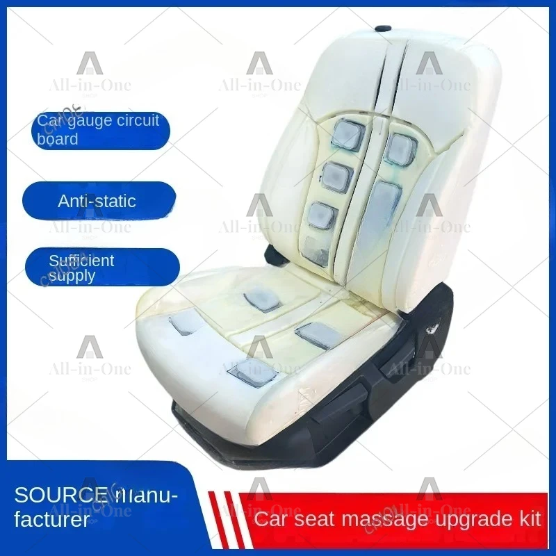 12-Point Pneumatic Car Seat - Adjustable Lumbar & Waist Support, Built-In Air Pressure Massage System for Driving