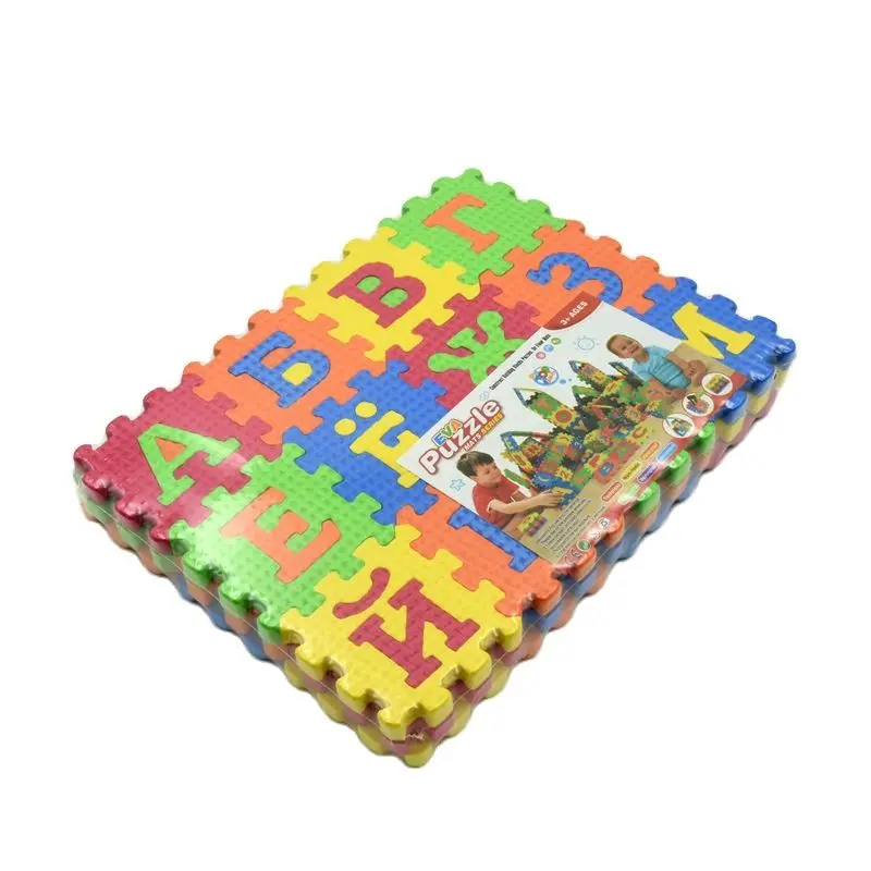 36 pieces small Eva Soft Russian Letter Jigsaw Puzzle Play Mat alphabet & number learning Toy Baby Educational Toys