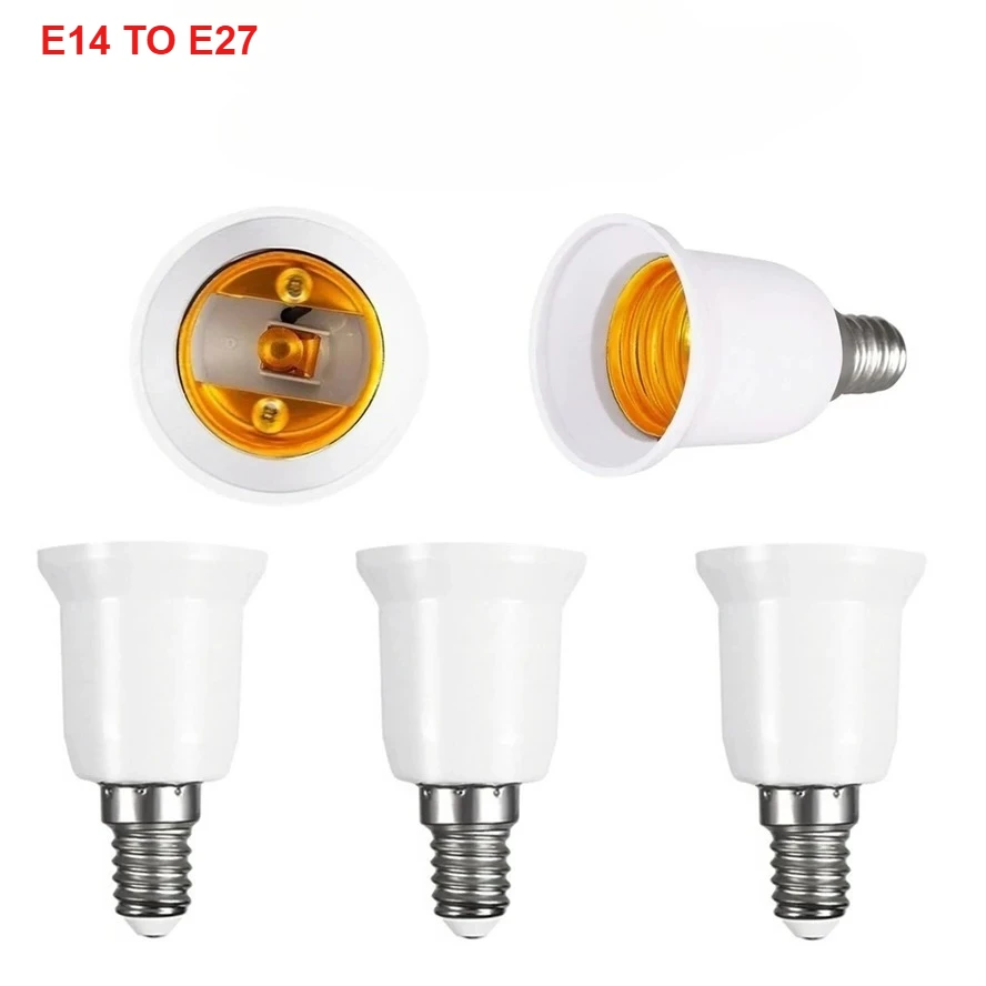 1-10PCS High Quality E14 To E27 Adapter Conversion Socket 220V 110V Plastic Converter  Material Socket Bulb Adapter Lamp Holder